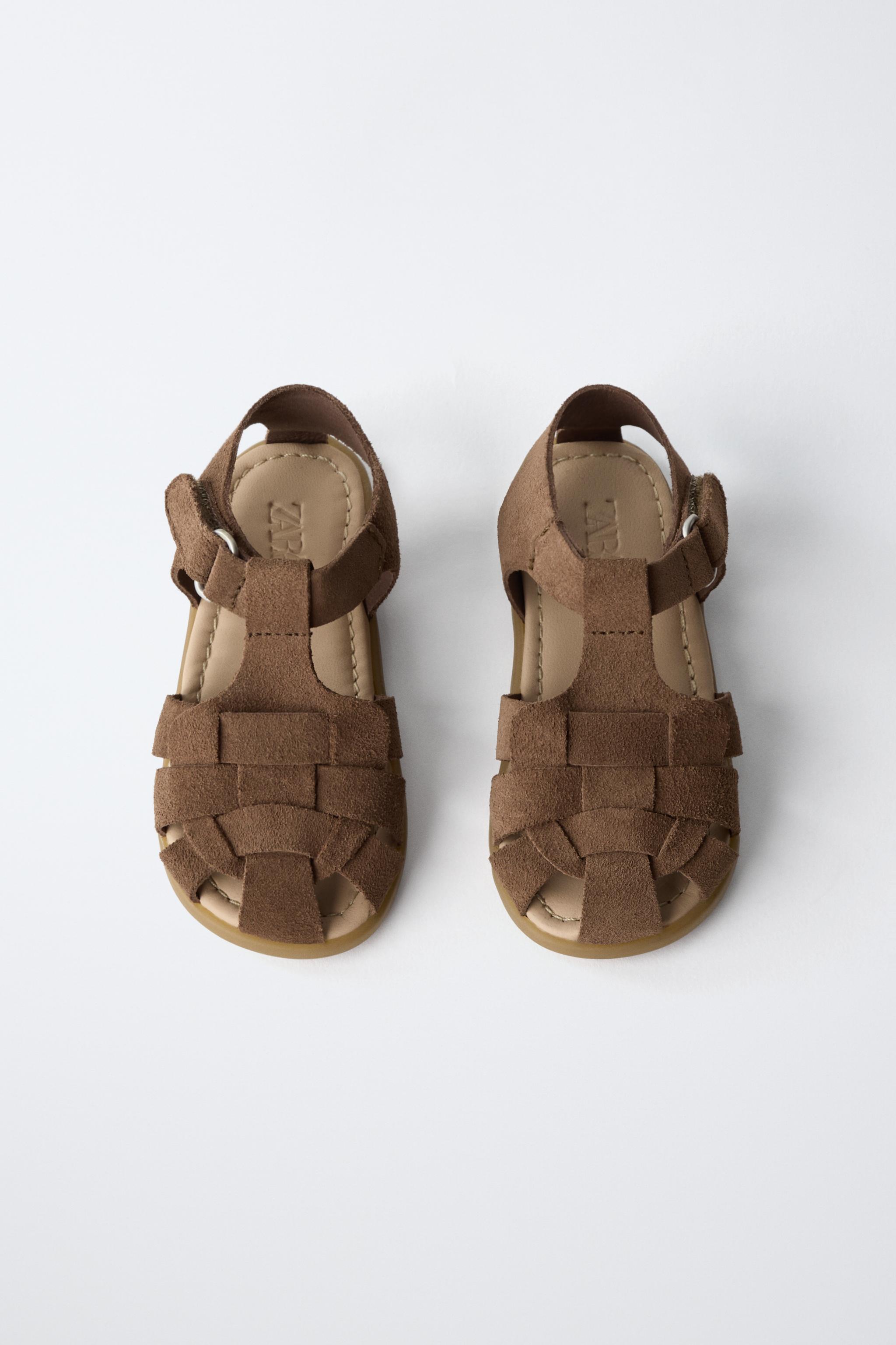 SANDALES EN CUIR STYLE PLAGE PIEDS NUS